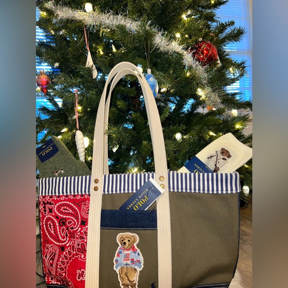 Polo Ralph Lauren Women's Patchwork Polo Bear Tote